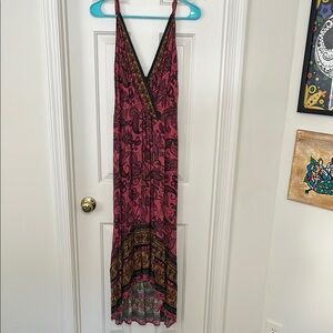 Pink Paisley Maxi Dress